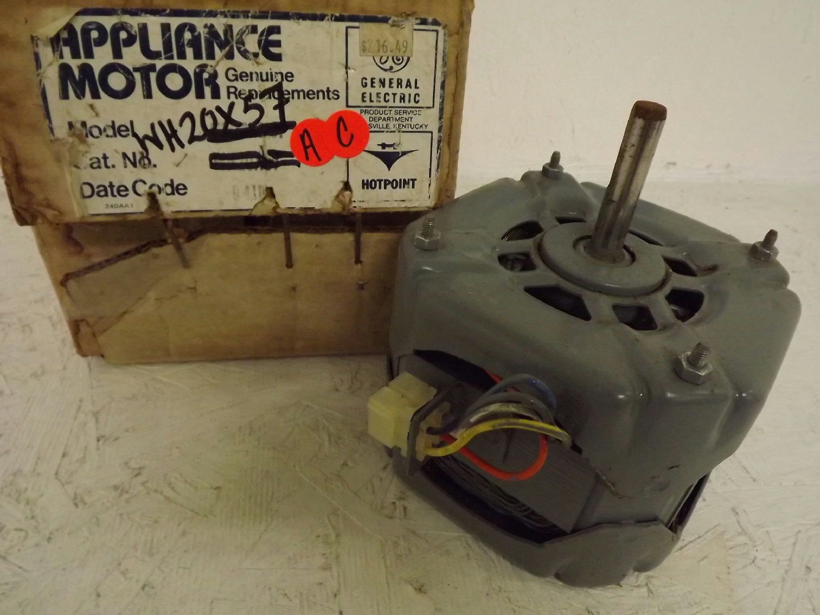 GENERAL ELECTRIC AIR CONDITIONER WH20X57 DRIVE MOTOR NEW GENERAL ELECTRIC AIR CONDITIONER WH20X57 DRIVE MOTOR NEW